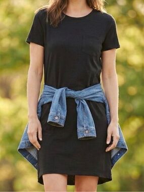 Woolx Lexie Mini Dress T Shirt Dress Black Merino Wool Medium